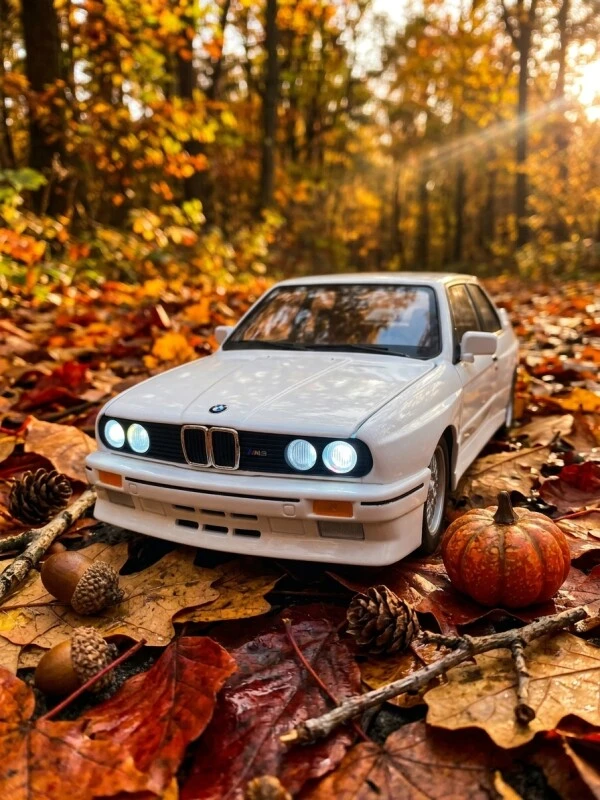 White BMW M3 model car