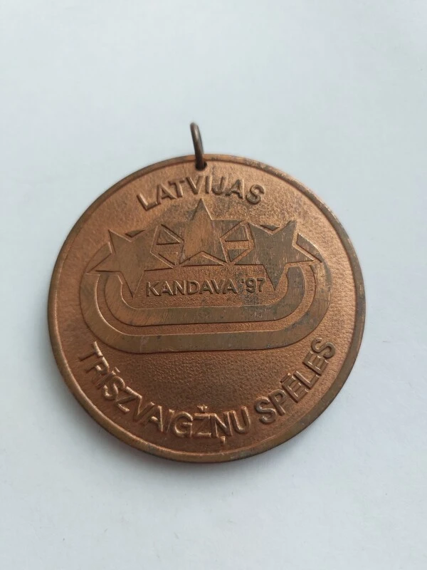 Medaļa Latvijas trīsvaigžņu spēles Kandava '97