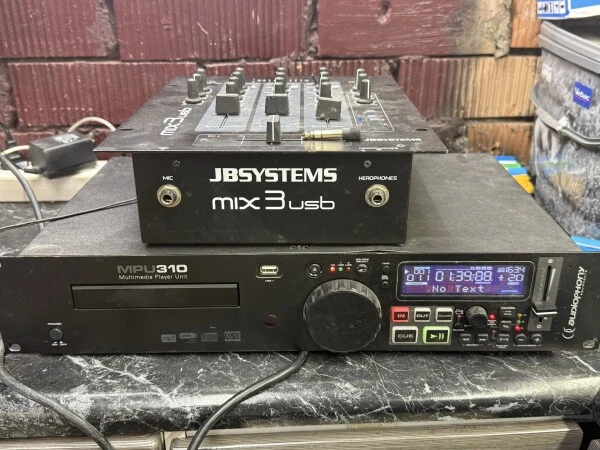 JB Systems Mix 3 USB un Audiophony MPU310 DJ komplekts lietots