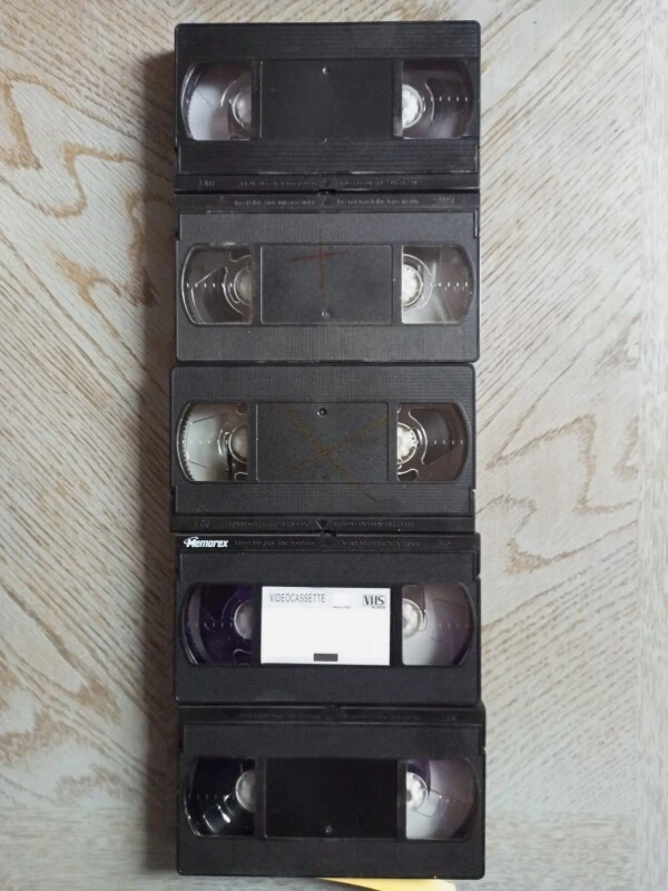 VHS videokasešu komplekts, 5 gab.