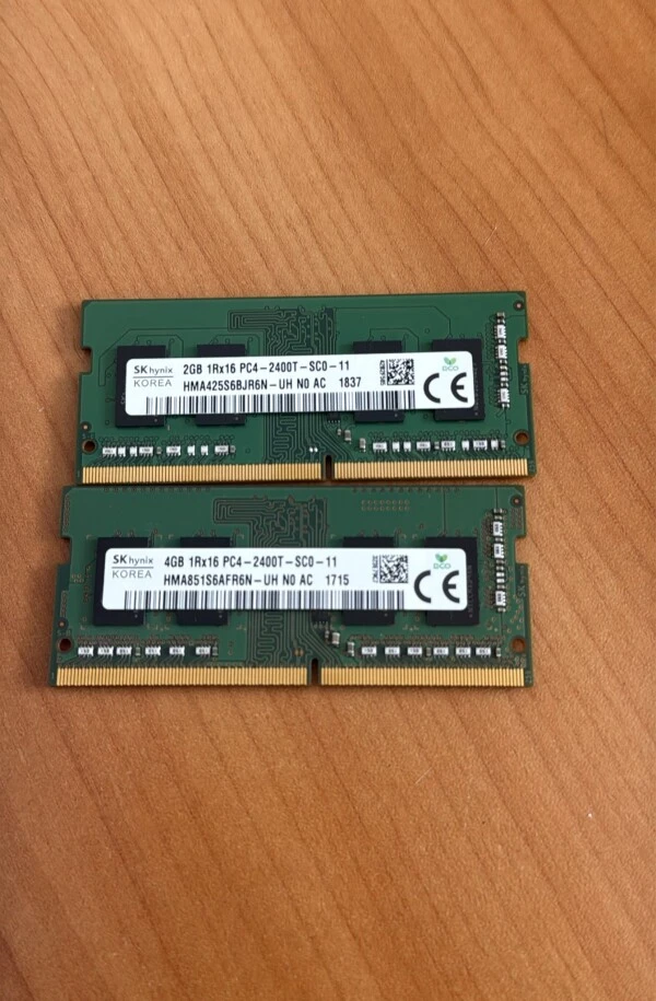 SK hynix DDR4 SO-DIMM RAM 6 GB 2400T, 2 tk