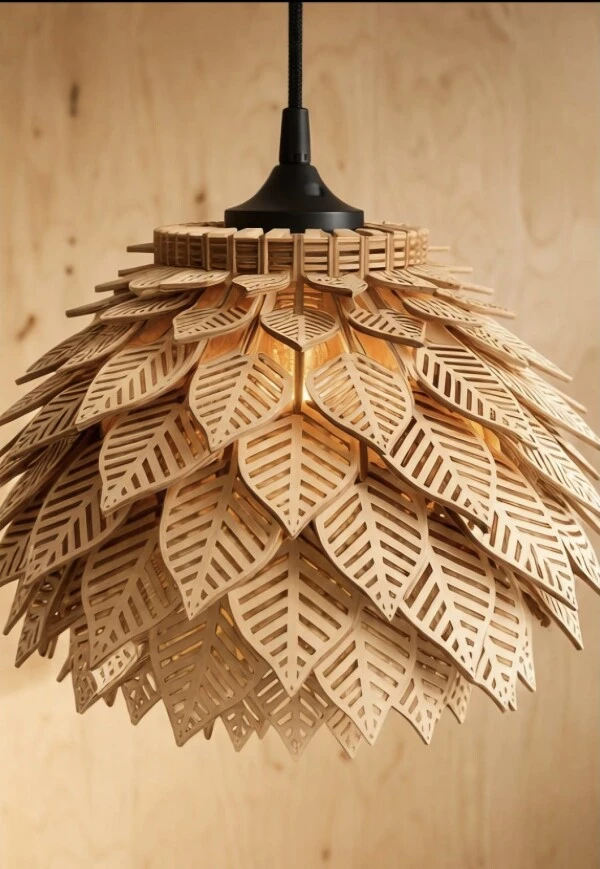 Jauna, eleganta dekoratīvā dizaina griestu lampa "Nātre"